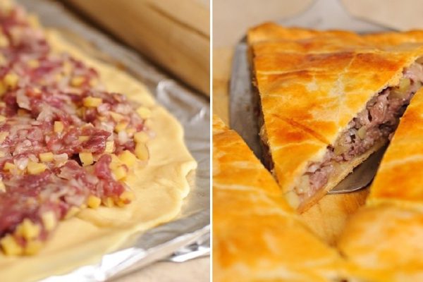 Рецепт «Проворного» мясного пирога
