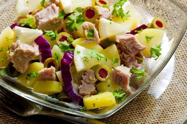 Potato salad with tuna fish