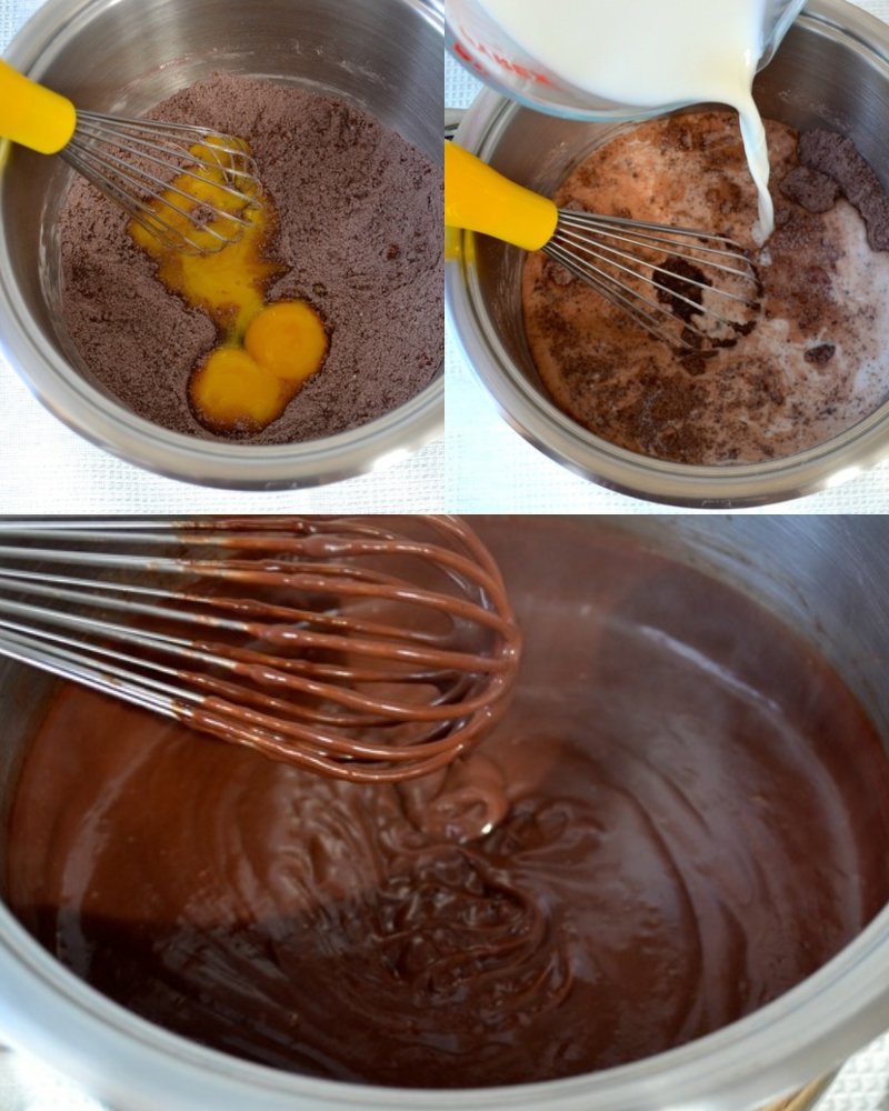 простой шоколадный пирог с кремом