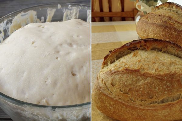 Приготовила опару, жарю грецкие орехи, буду готовить ароматный домашний хлеб