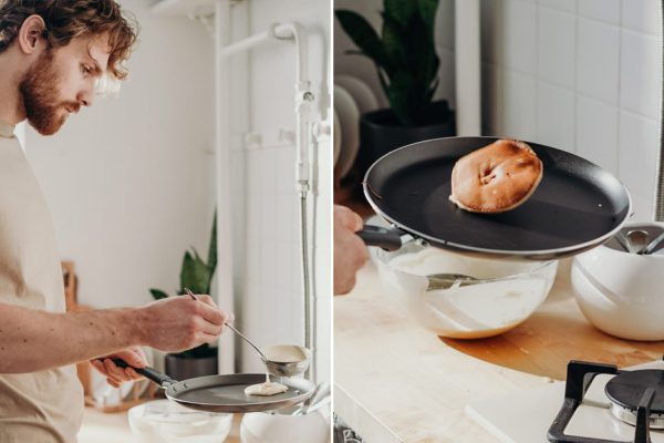 Даже без соды оладьи на горячем кефире получаются такими пышными, рыхлыми и мягкими, что по другим рецептам теперь не готовим