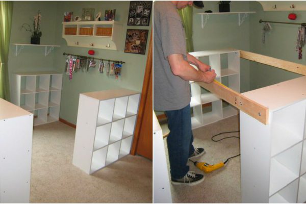 Посмотри, что он вытворяет с книжными полками! Всегда мечтала о подобном…