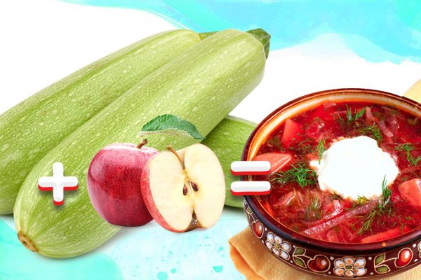 Моя тетя из Чернигова в обязательном порядке добавляет в борщ свежий кабачок, решила последовать ее примеру