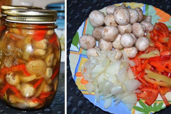 Как замариновать грибы с болгарским перцем