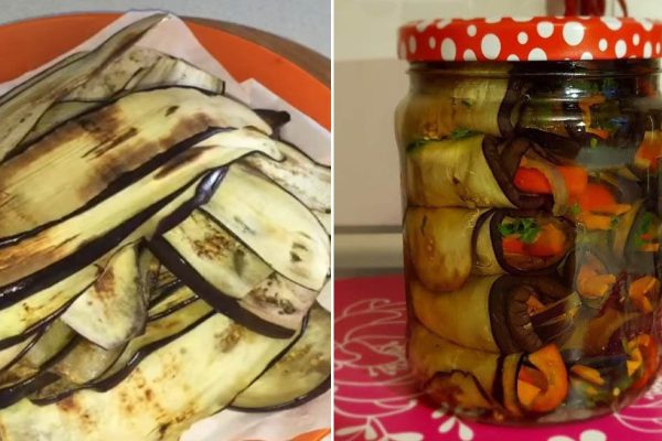 Рецепт рулетиков из баклажанов на зиму