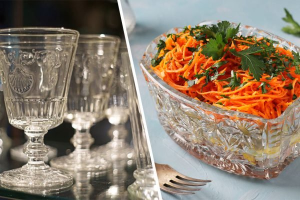 Достаю из чулана хрустальную салатницу, чтобы подавать салат «Приближение весны»