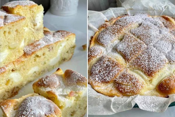 Открыла для себя прелесть шарлотки с творожной начинкой, пеку каждый день