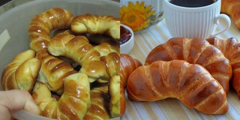 рогалики дрожжевые быстрые