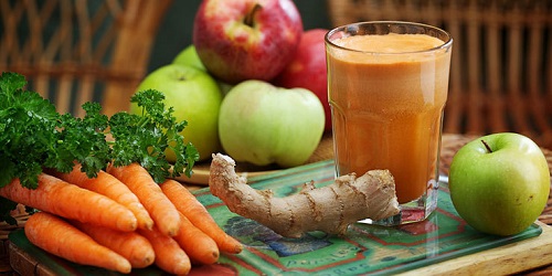 морковь,имбирь,яблоко