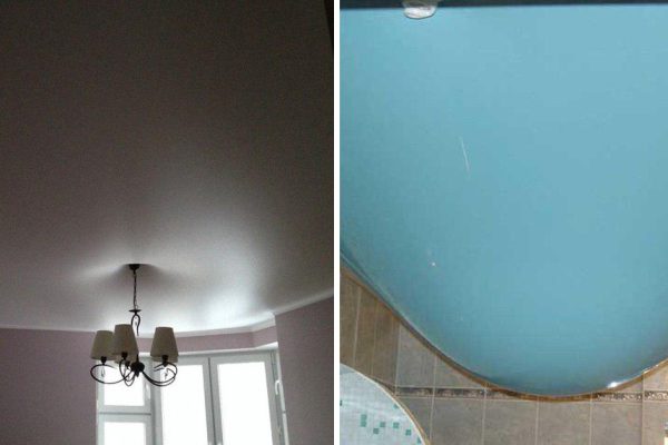 Как отремонтировать провисший натяжной потолок