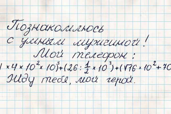 Дочь профессора, преподавателя высшей математики, предлагает кавалерам простой пример, но пока не нашелся избранник, что отвечает с ходу без ошибки