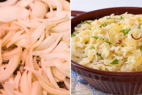 Как запечь рис