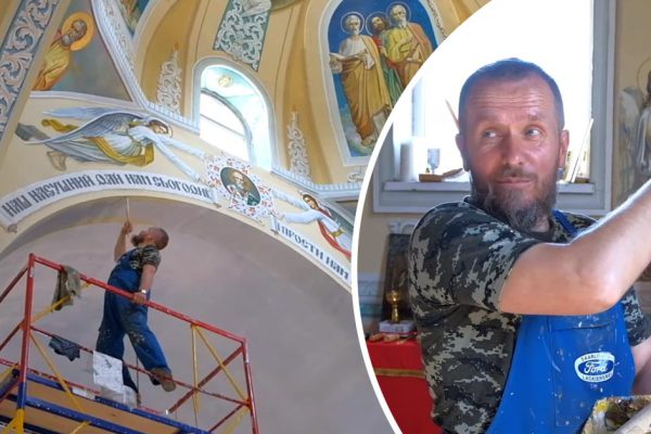 Украинский священник сам расписывает храмы, хоть у него и нет художественного образования
