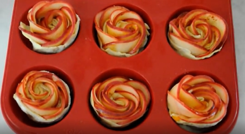 розы из яблок