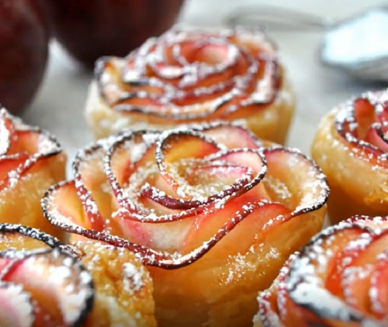 розы из яблок