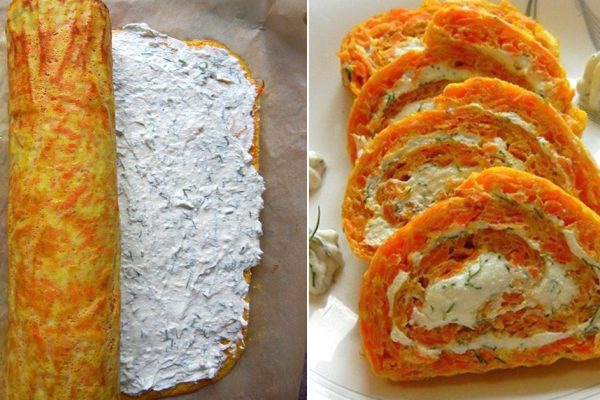 Рецепт морковного рулета