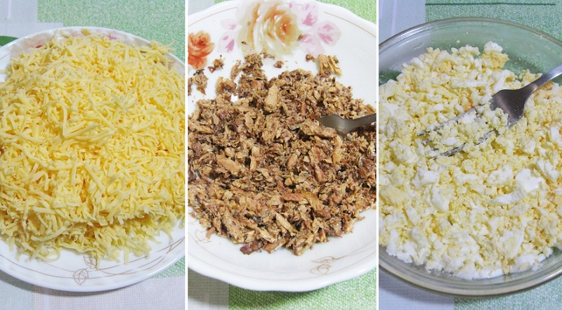 рулет с сайрой и сыром