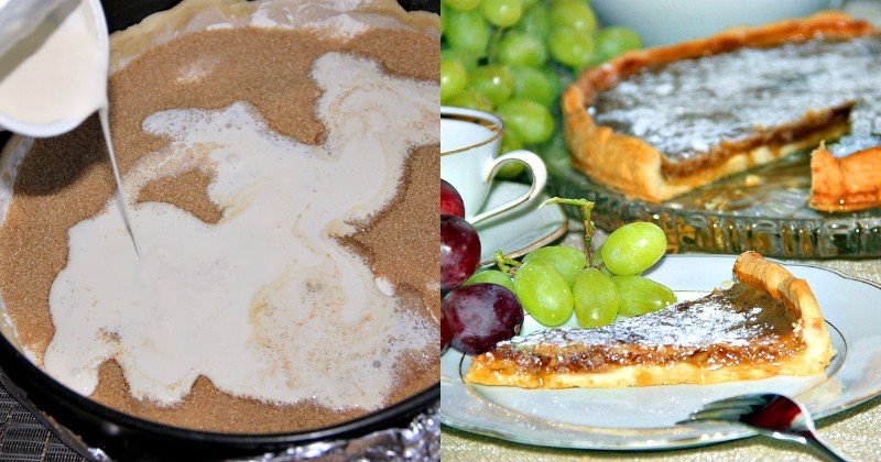 Рецепт сахарного пирога со сливками Кулинария,Выпечка,Десерты,Пироги,Сладости