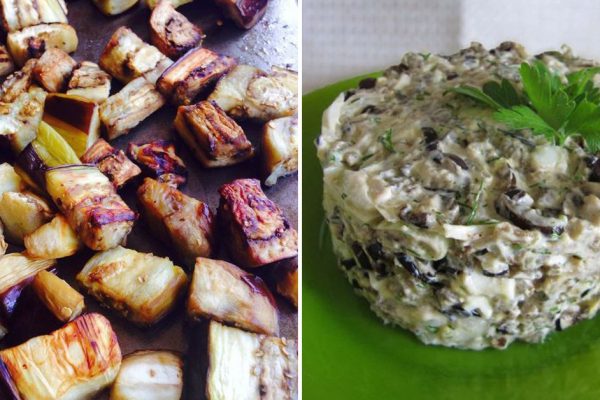 Рецепт салата из жареных баклажанов