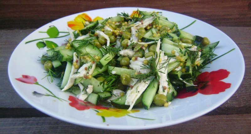 простой салат с горошком консервированным