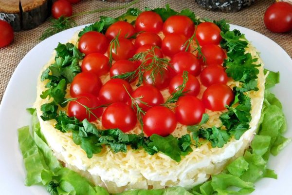 Рецепт салата с курицей и грецкими орехами