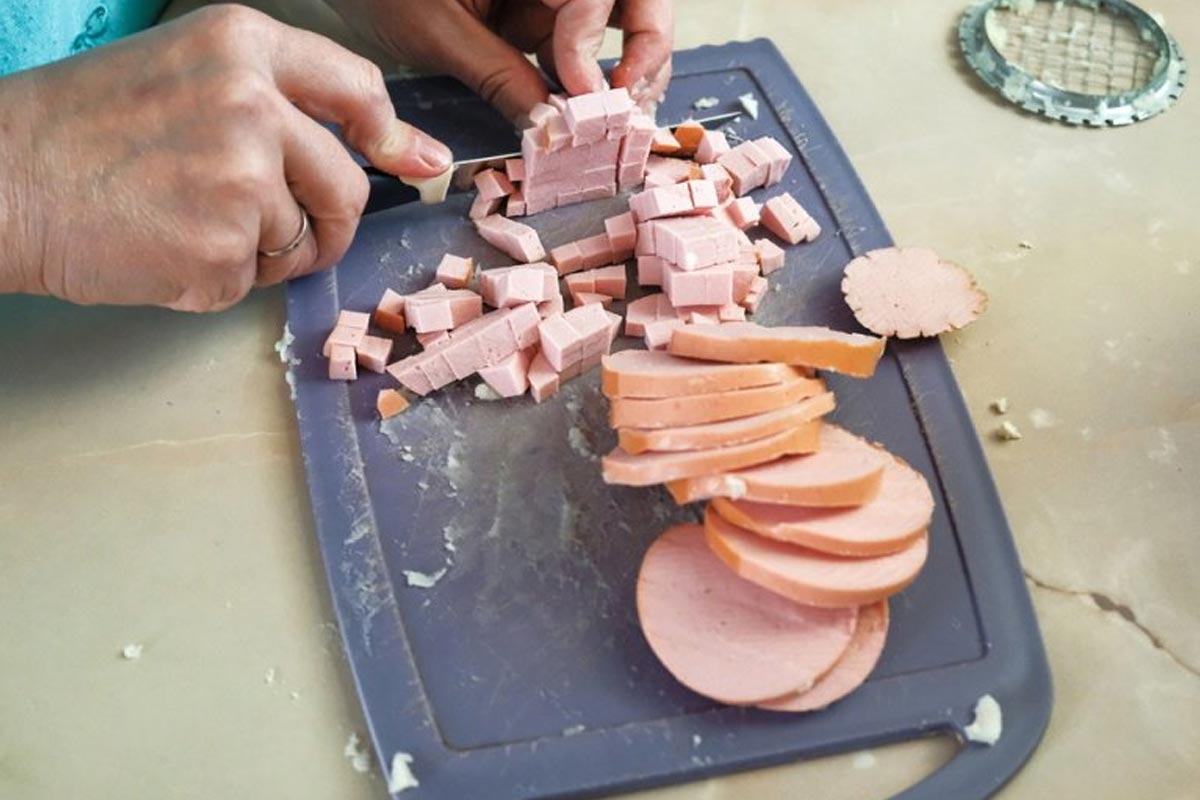 салат капуста ветчина