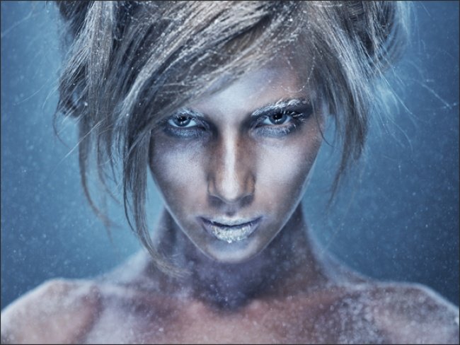 девушка зимой