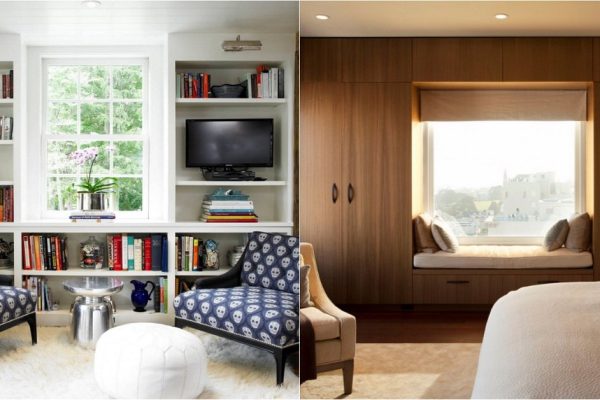 Как выстроить шкафы вокруг окна