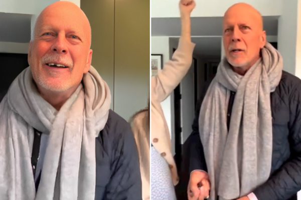 Брюс Уиллис впервые появился перед публикой после известий о его диагнозе и счастливо отметил 68-летие