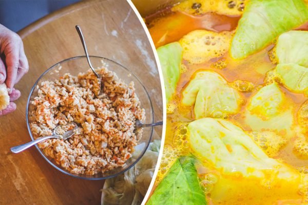 Мама учила, что голубцы нужно сворачивать из квашеной капусты, а мясо резать кубиками