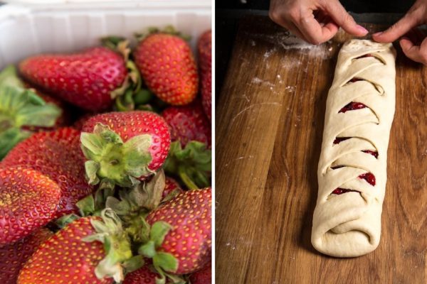 Как приготовить пирог-косичку с клубникой