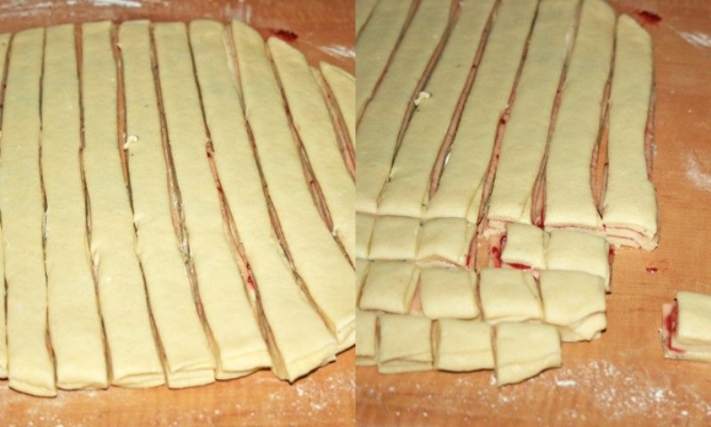 слоеный пирог кубиками