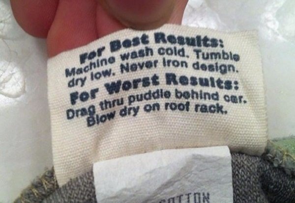 надпись на бирке