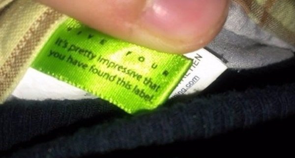 надпись на бирке