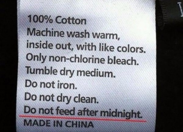 надпись на бирке