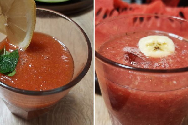 Школьный товарищ по прозвищу Ботаник готовит самые вкусные смузи из арбуза