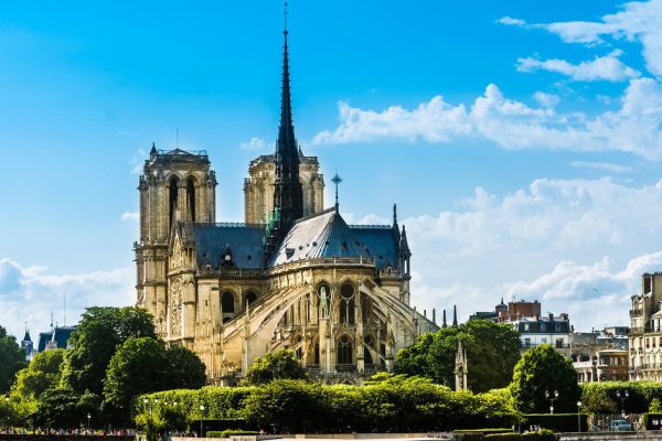 Cathedrale Notre-Dame de Paris, "Our Lady of Paris" is a beautiful cathedral on the Ile de la Cite in Paris.; is an important example of French Gothic architecture, sculpture and stained glass