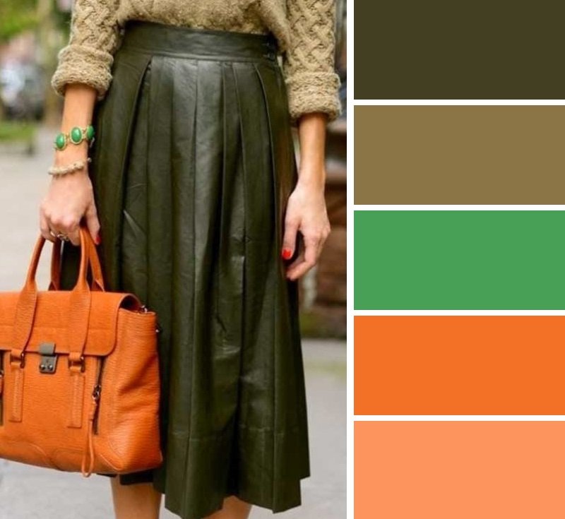 С каким цветом сочетать коричневый цвет. Болотный цвет сочетание в одежде. Сочетание зеленого и коричневого в одежде. Цвет хаки сочетание. Сочетание цветов болотный.