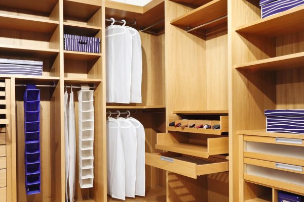 classic wood modern closet background