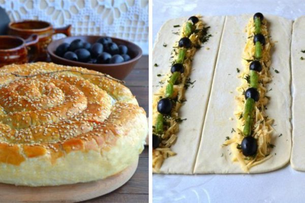 Спиральный пирог из слоеного теста: блюдо, от которого невозможно оторваться!