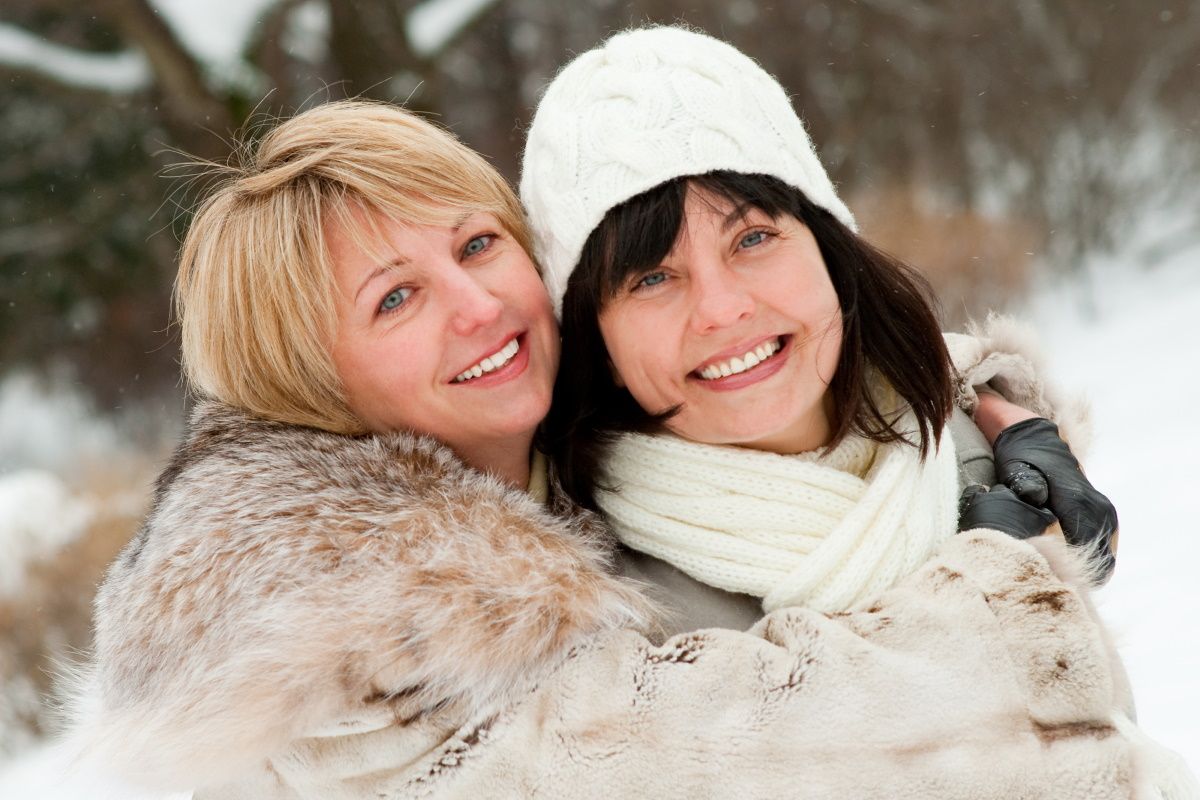 женщина за границей