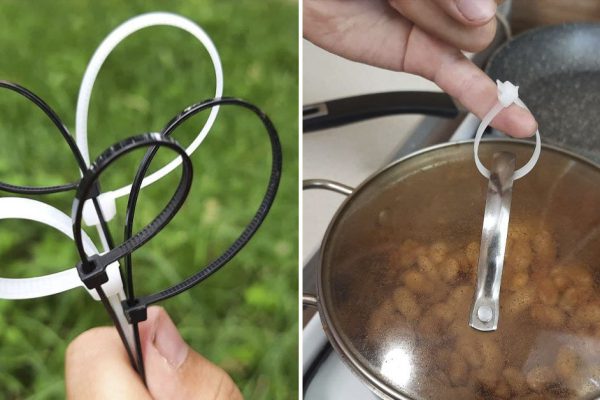 Прикрепляю сумку в поезде кабельными стяжками к поручням, они незаменимы в быту