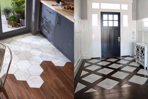 Десять способов аккуратно оформить переход от плитки к ламинату