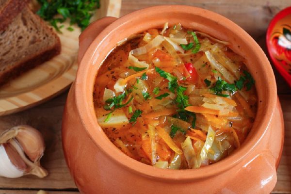 Russian cabbage soup - schi