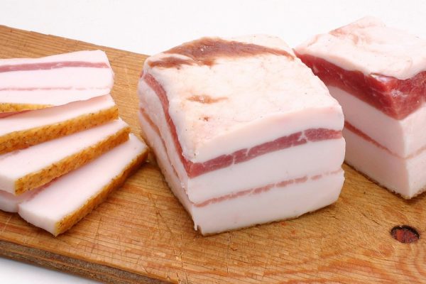 fat; bacon