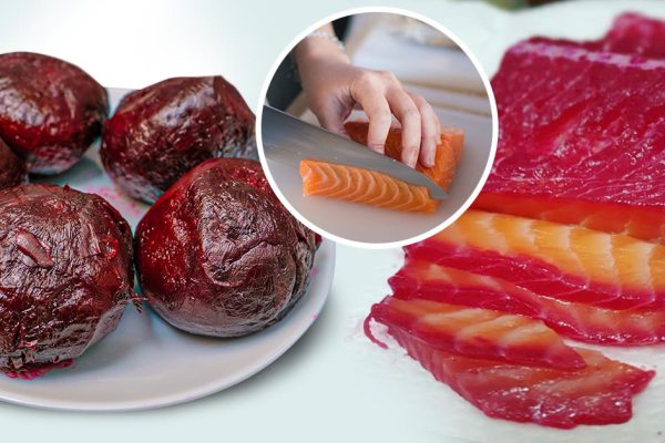 Чтобы красная рыбка получилась нарядной, нужна свекла, всегда солю сама к праздникам