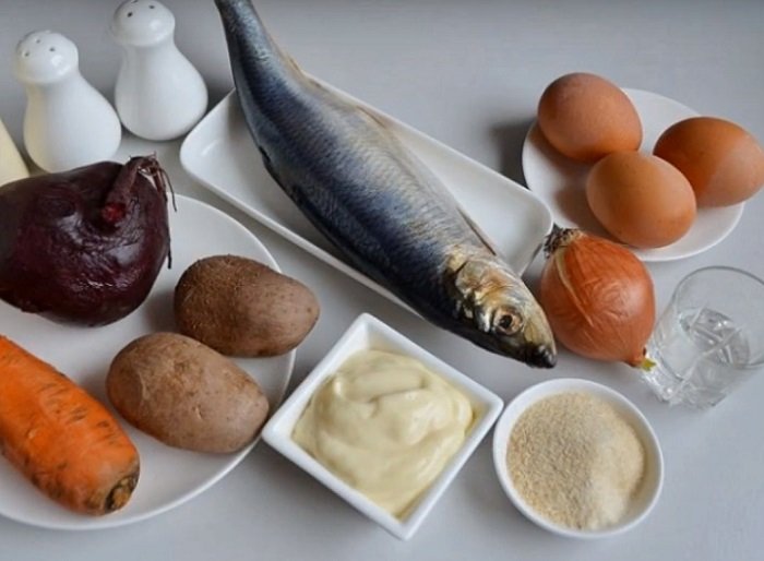 торт из селедки на вафельных коржах