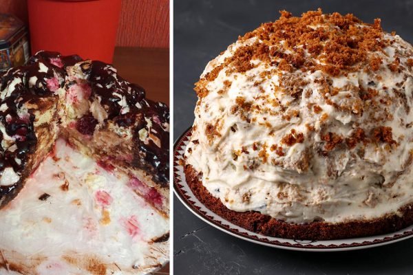 Взрослые дети уплетают торт «Панчо» так, словно ничего не ели весь день, любимый десерт семьи