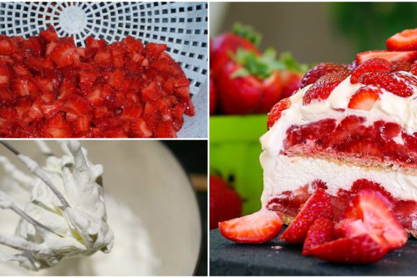 Сливки, клубника и любимое песочное печенье: не приготовить такой торт — преступление!