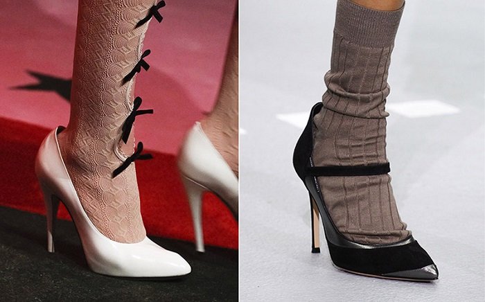 Почему нужно сочетать туфли и босоножки с носками Вдохновение,Советы,Женщины,Идеи,Мода,Обувь,Стиль